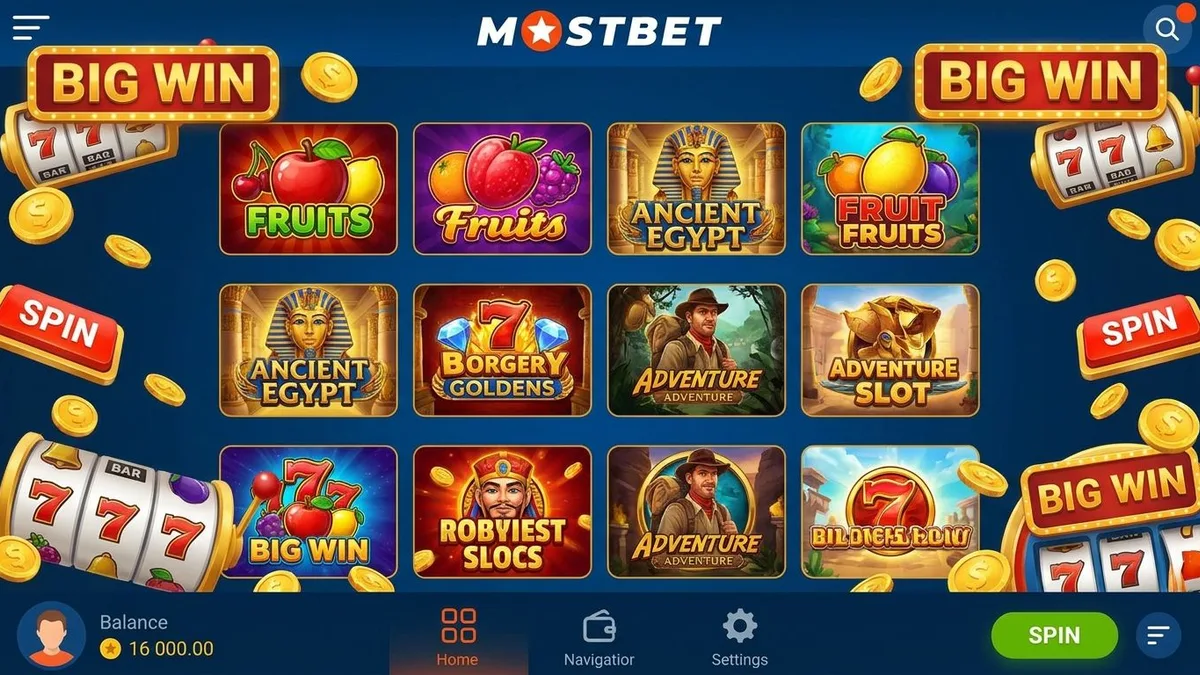 Gry kasynowe Mostbet